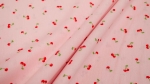 Poppy Design I love you cherry much rosa Mini-Kirschen Kirschstoff Stoff mit Kirschen rosa Obststoff Obst Baumwollstoff mit Kirschen Popeline  Stoff Stoff Kirsche  leckere Kirschen für den Sommer Marmeladenstoff Stoff für Kirschmarmelade rosa