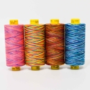 Multicolor gelb blau rot Ziergarn multi Zierfaden multicolor Nähgarn mehrfarbiges Garn Faden Spule Mara Allesnäher Naehgarn Nähen Naehen Gütermann Guetermann Multi Color  multicolor