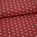 Roter Stoff mit Herzen Herz Herzstoff rot Baumwollstoff Herzmuster Herz beige rot