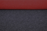 Tweed Double rot-dunkelgrau, zweifarbiger Filz meliert, Rolls ca. 45 x 100 cm