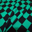 0051-7 schwarz-smaragdgrün Raute grün schwarz Rautenstoff Viskose Rombenstoff schwarz-smaragdgrün chwarz-grün gchwarz Rautenstoff Rombenstoff schwarz-grün Faschingsstoff Fasnetstoff  Rautenstoff  Stoff Rauten Stoff Romben Rombenstoff Raute Raute Meterware