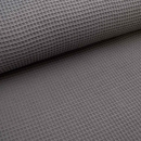 0116-002 Waffel grau grauer Piquée, Pique Piqueestoff grau Waffelpique Stoff mit Waffelmuster  ideal für Bademantel, Handtücher, Badetücher, Saunatücher in Grau Waffelpiquet grau