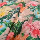 Outdoorstoff Blumen Hibiskus Orchidee Lotus Dralon Outdoor Farnlätter bunter Outdoor Blätter Outdoorstoff Dralon teflonbeschichtet Teflonbeschichtung Dralon lichtbeständig wetterbeständig Outdoorstoff Außenbereich