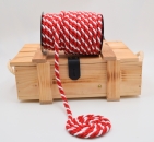 Kordel zweifarbig - rot weiß - Stärke ca. 10mm stark Kordel rot weiß